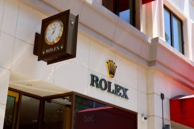 Beverly Hills, California - 30 Mayıs 2023: Rodeo Drive, Beverly Hills 'deki ROLEX mağazası