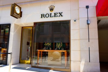 Beverly Hills, California - 30 Mayıs 2023: Rodeo Drive, Beverly Hills 'deki ROLEX mağazası