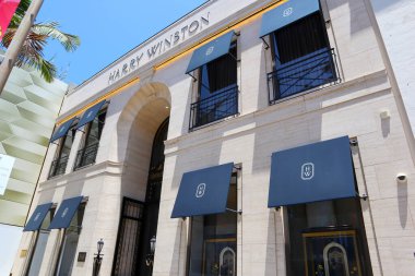 Beverly Hills, California - 18 Temmuz 2024: Harry WINSTON Rodeo Drive, Beverly Hills Moda Dükkanı
