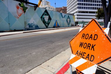 Beverly Hills, California - July 18, 2024: Wilshire-Rodeo Metro D Line Station under construction. This project is slated to open for service in 2026 clipart