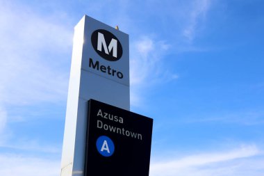 Azusa, California - 13 Mayıs 2024: Azusa Metro Tren İstasyonu