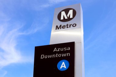 Azusa, California - 13 Mayıs 2024: Azusa Metro Tren İstasyonu