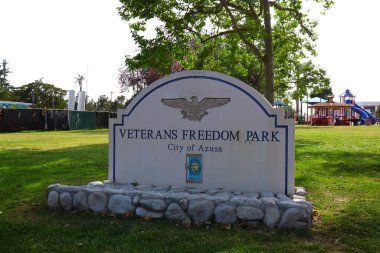 Azusa, California - 13 May 2024: City of Azusa, Veteran's Freedom Park located at 213 E Foothill Blvd, Azusa clipart