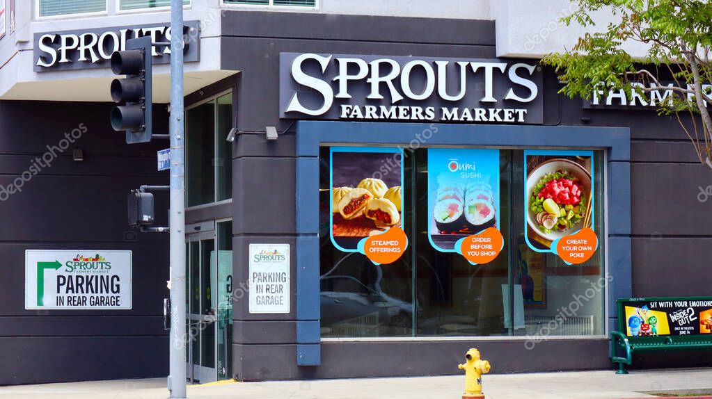 Los Angeles, California - June 19, 2024: SPROUTS Farmers Market Store. Sprouts is an American supermarket chain, offers a wide selection of natural and organic foods