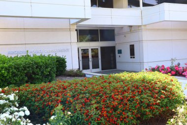 Arcadia, LA County, California - 14 Mayıs 2024: Arcadia Polis Departmanı 250 W. Huntington Drive, Arcadia, Kaliforniya