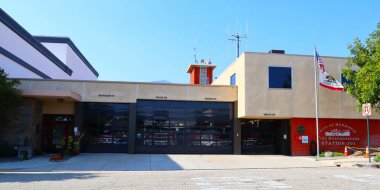 Monrovia (LA County), Kaliforniya - 19 Mayıs 2024: Monrovia İtfaiye Merkezi, İtfaiye Merkezi 101