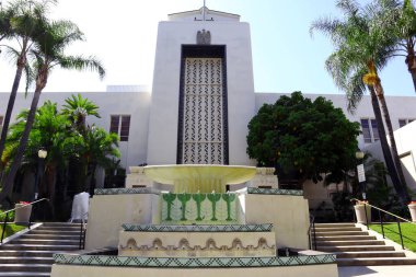 Burbank, California - 18 Haziran 2024: Burbank Belediye Binası 275 E. Olive Ave, Kaliforniya