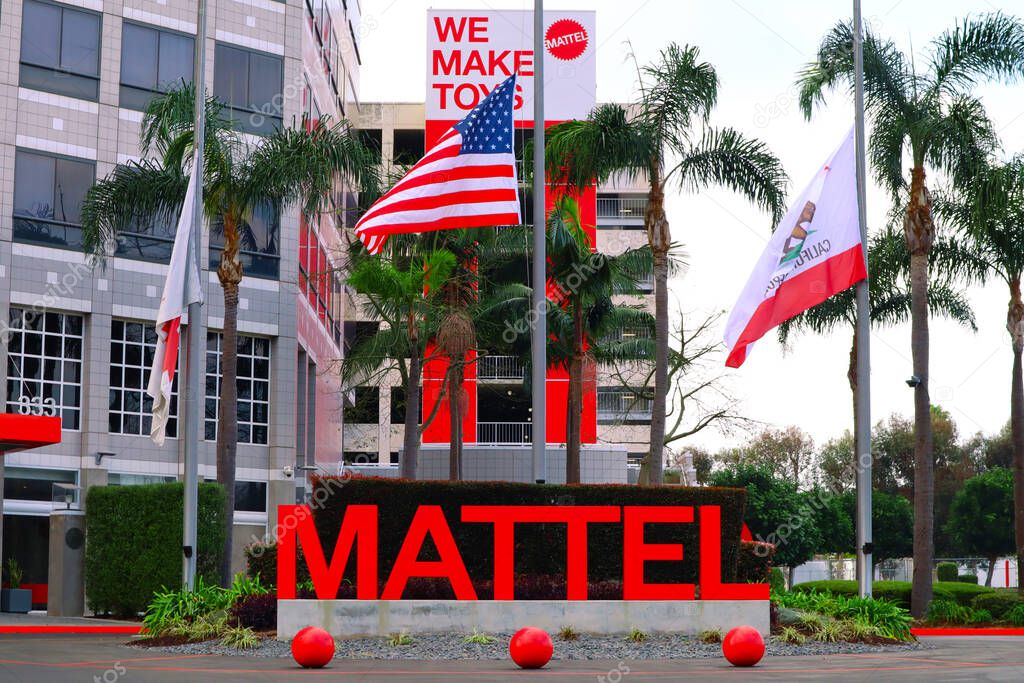Los Angeles, California - 19 January 2025: Mattel headquarters building. Mattel is an American multinational toy manufacturing company - El Segundo