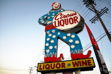 North Hollywood, California - January 23, 2025: Circus Liquor Store, Vineland Avenue, North Hollywood, a Famous Movie Filming Location clipart