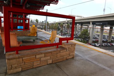 Los Angeles, California - 19 Ocak 2025 Havacılık-LAX Metro Tren İstasyonu