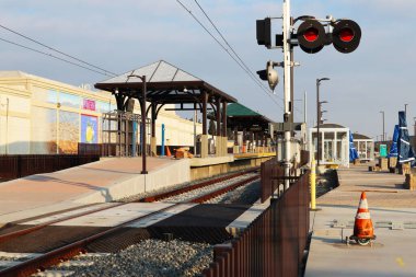 La Verne, LA County, California - 30 Ocak 2025: La Verne-Fairplex Metro Tren İstasyonu 2025 yazında hizmete girecek