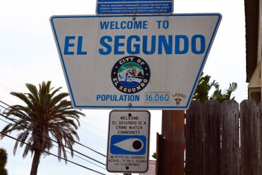 El Segundo, California - 19 Ocak 2025: El Segundo Tabelasına Hoşgeldiniz