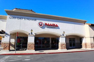 Norwalk, California - 16 Ocak 2025: Panda Express, Gurme Çin Lokantası