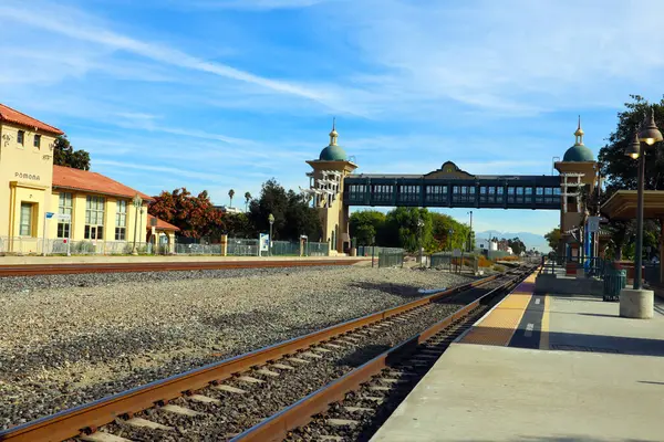 Pomona, California - 20 Aralık 2024: Tarihi Pomona Tren İstasyonu