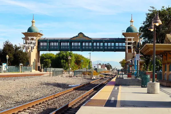 Pomona, California - 20 Aralık 2024: Tarihi Pomona Tren İstasyonu