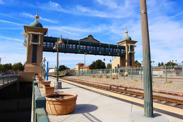 Pomona, California - 20 Aralık 2024: Tarihi Pomona Tren İstasyonu