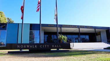 Norwalk, California - 16 Ocak 2025 Norwalk Belediye Binası 12700 Norwalk Bulvarı