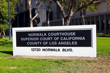 Norwalk, California - 16 Ocak 2025 Norwalk Adliyesi, Kaliforniya Yüksek Mahkemesi, Los Angeles Eyaleti