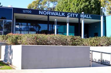 Norwalk, California - 16 Ocak 2025 Norwalk Belediye Binası 12700 Norwalk Bulvarı 