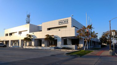 Hawthorne (LA County), Kaliforniya - 18 Ocak 2025: Hawthorne Polis Merkezi Dış Görünümü