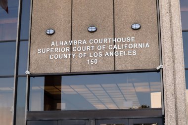 Alhambra, LA County, California - 29 Ocak 2025: Alhambra Adliyesi Dış Görünümü, Kaliforniya Yüksek Mahkemesi, Los Angeles Eyaleti