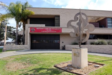 Monterey Park, Kaliforniya - 4 Şubat 2025: 61 numaralı itfaiye istasyonu 350 W. Newmark Bulvarı 'nda bulunmaktadır.