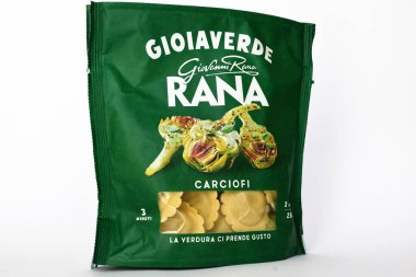 Rome, Italy - September 27, 2025: Giovanni Rana Gioiaverde Artichoke Ravioli