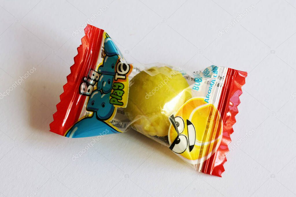 Rome, Italy - September 29, 2025: Big Babol bubble gums, fruit-flavored chewing gum balls produced by Perfetti Van Melle