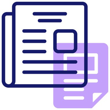 Gazete. Web simgesi basit illüstrasyon