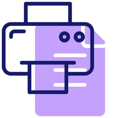 Yazıcı. Web simgesi basit illüstrasyon