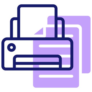 Yazıcı. Web simgesi basit illüstrasyon