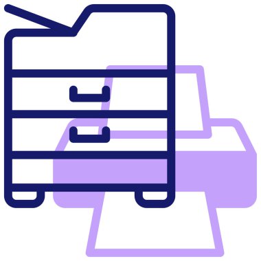 Yazıcı. Web simgesi basit illüstrasyon