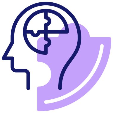 Beyin. Web simgesi vektör illüstrasyonu