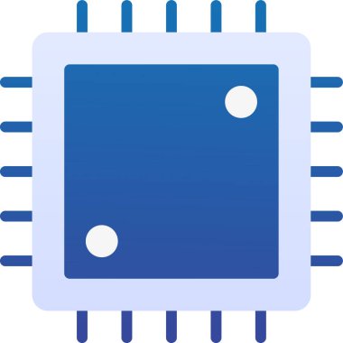 İşlemci Chip. Basit illüstrasyon