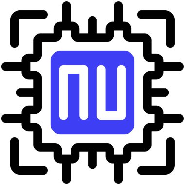 İşlemci. Web simgesi basit illüstrasyon