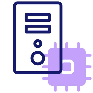 Sunucu. Web simgesi basit illüstrasyon