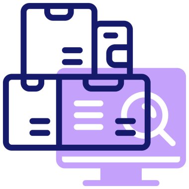 İnternetten alışveriş. Basit resimleme