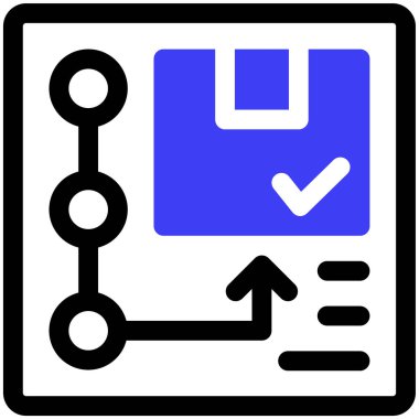 Teslimat. Web simgesi basit illüstrasyon