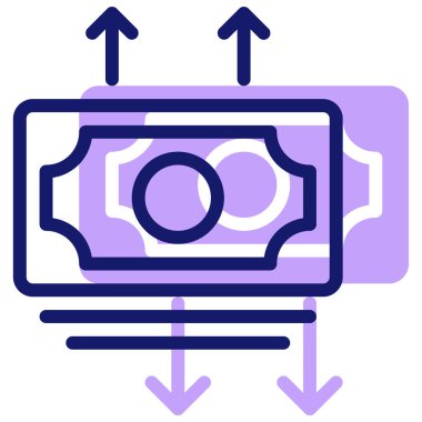 Para için. Web simgesi basit illüstrasyon