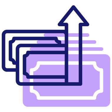 Kâr. Web simgesi basit illüstrasyon