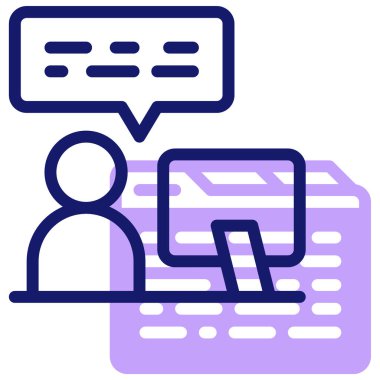 Konuş. Web simgesi basit illüstrasyon