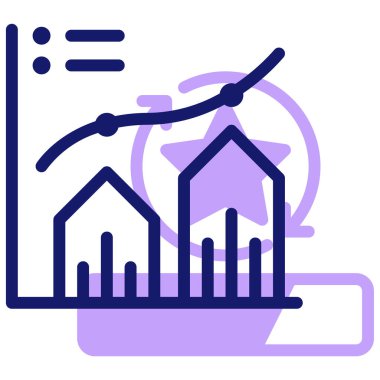 Ev. Web simgesi basit illüstrasyon
