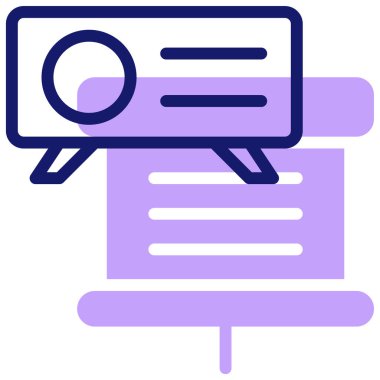 Sunum. Web simgesi basit illüstrasyon