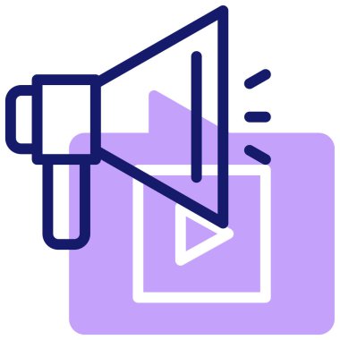 Megafon. Web simgesi basit illüstrasyon