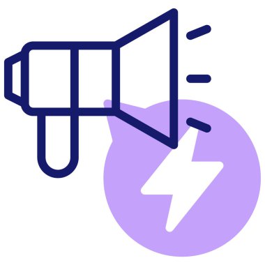 Megafon. Web simgesi basit illüstrasyon