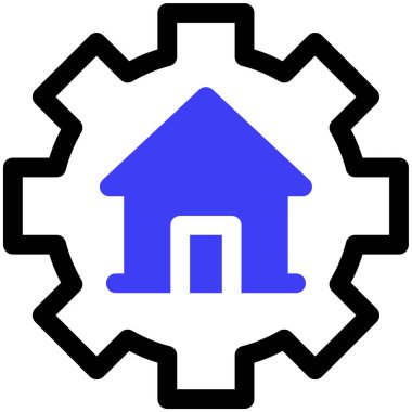 Ev. Web simgesi basit illüstrasyon