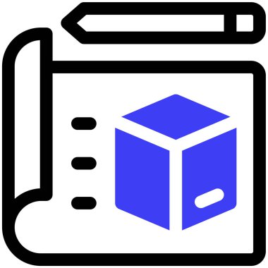 Kutu. Web simgesi basit illüstrasyon