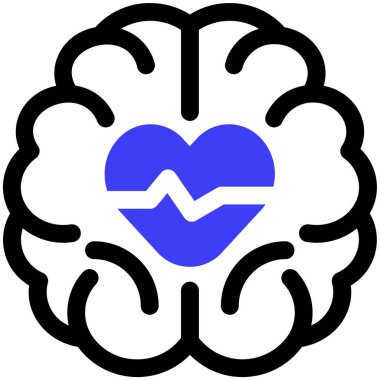 Beyin. Web simgesi basit illüstrasyon