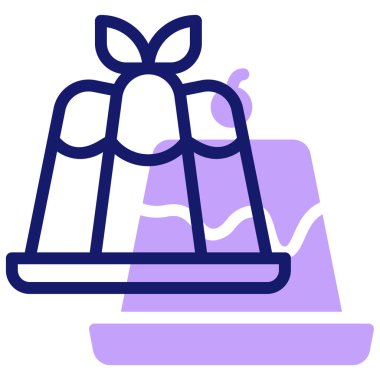 Kek. Web simgesi basit illüstrasyon