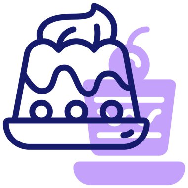 Kek. Web simgesi basit illüstrasyon